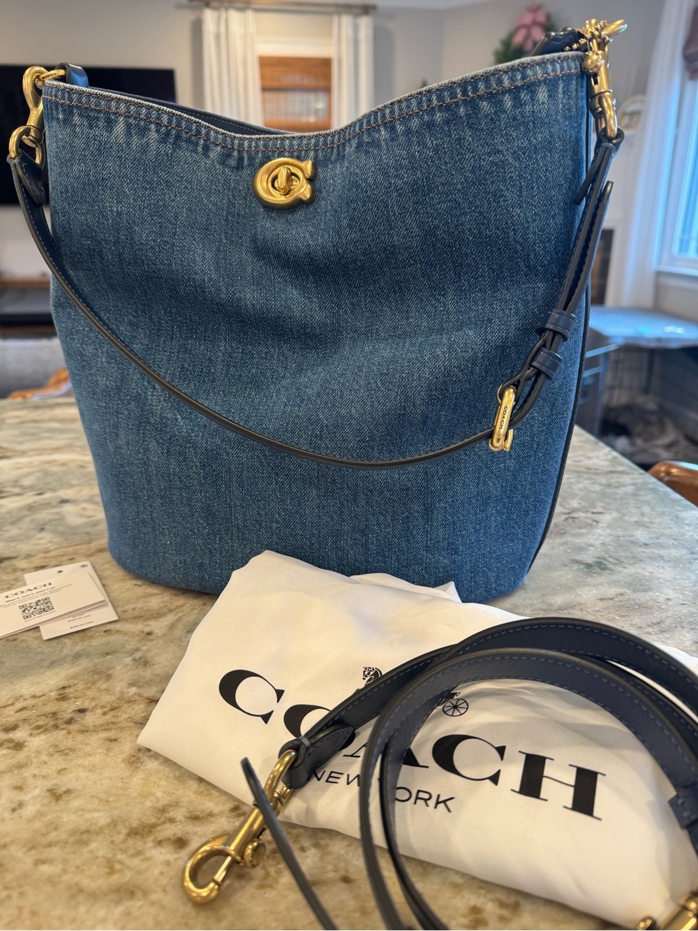 Coach Denim Willow Soft Bucket Bag